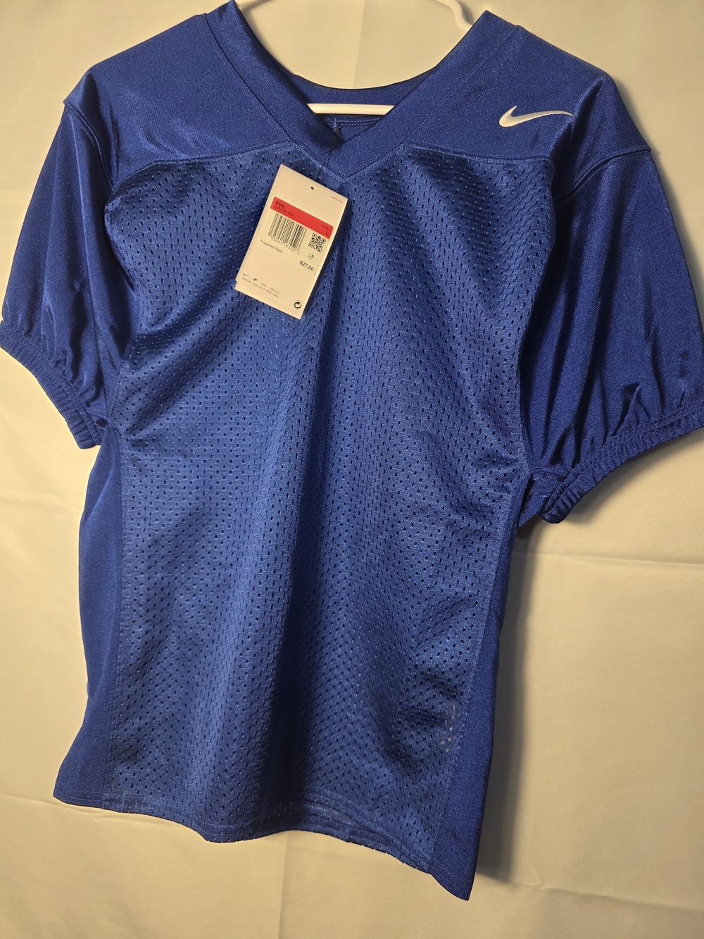 Nike Kid’s Blue Mesh Athletic Training Jersey Large NWT 90's Y2K Football NFL